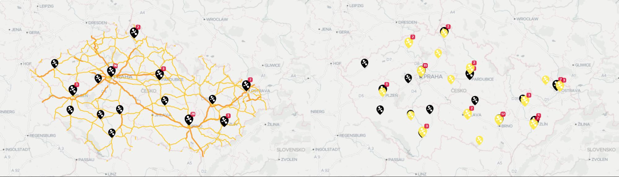 maps compared